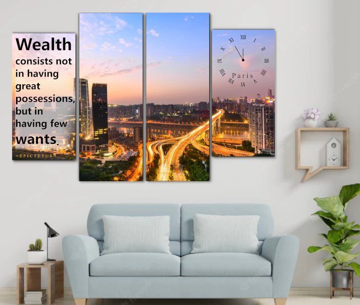 City Canvas Frame Wall Art