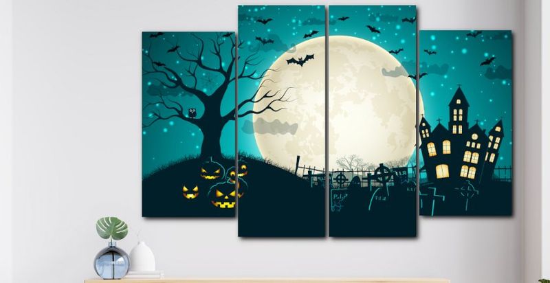 Luxury Halloween Framed Canvas Wall Art