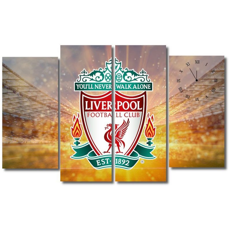 Liverpool FC Wooden frame Wall Art with Clock