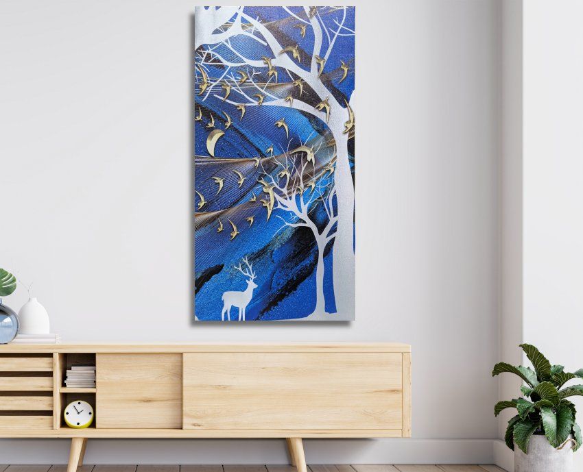 Blue Forest Canvas Wall Frame