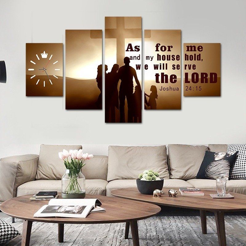 Serve the Lord wall split canvas wooden frames