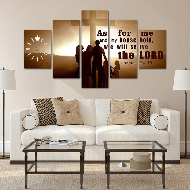 Serve the Lord wall split canvas wooden frames