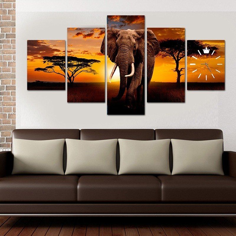 Multi Panel Elephant canvas wall art