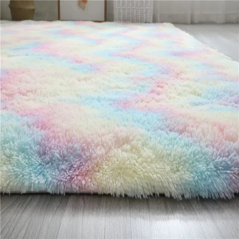 Rainbow Fluffy Carpet