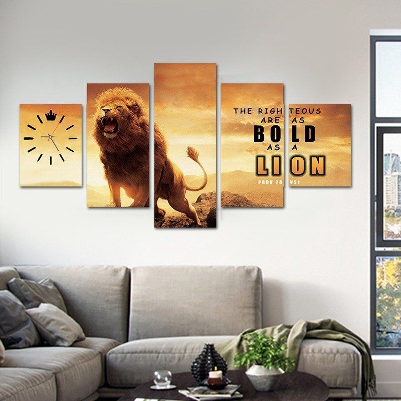 Multi Panel Lion canvas wall art