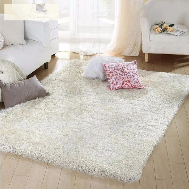 White Faux Shaggy Area Rug