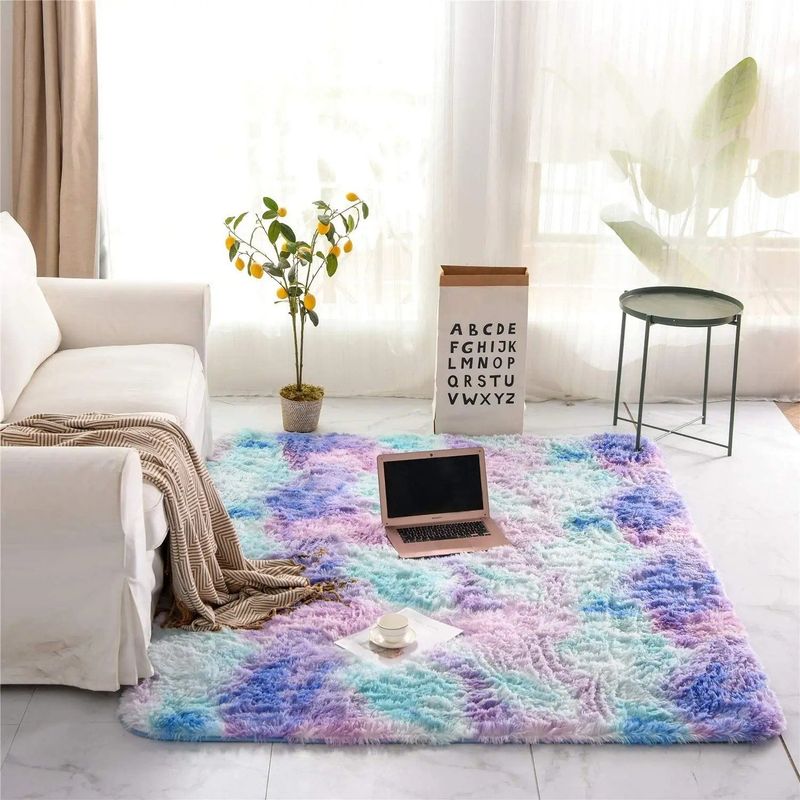 Colourful Fluffy Area Rug