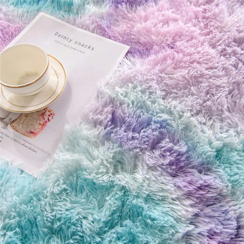 Colourful Fluffy Area Rug