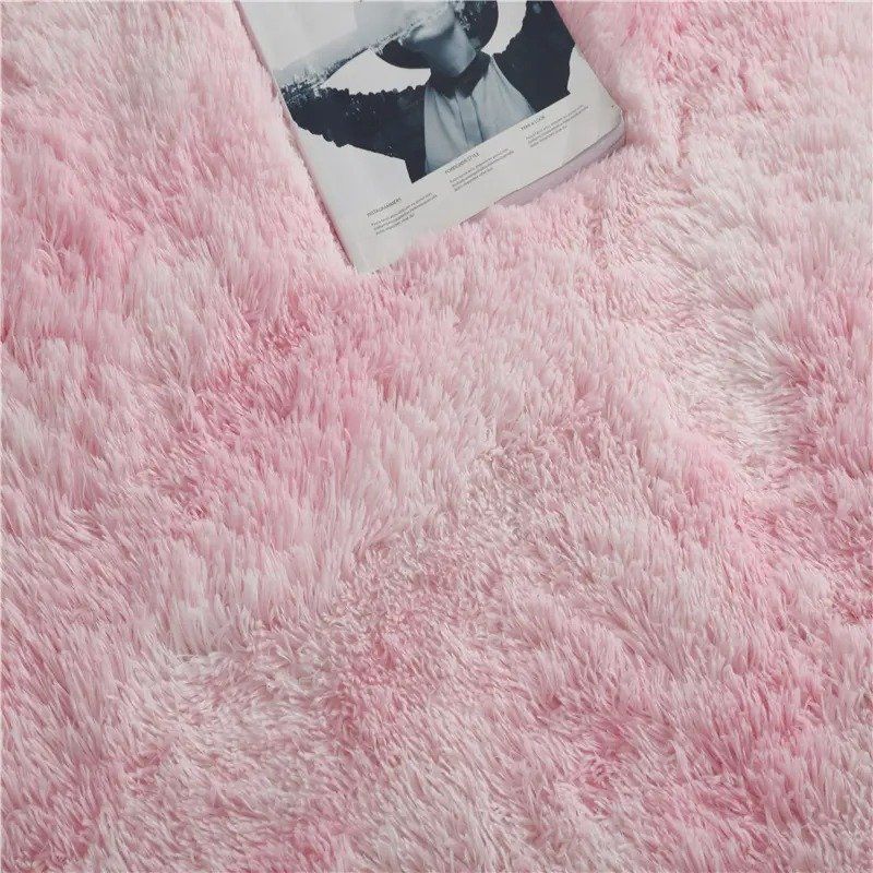 Perfect Pink Fluffy Area Rug