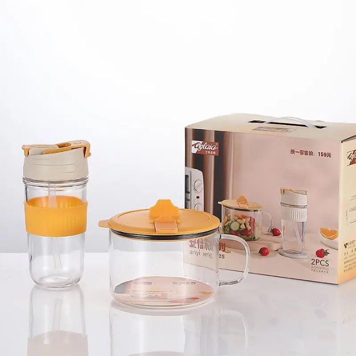 2-Piece Glass Food Storage &amp;amp; Bottle Set – Practical &amp;amp; Stylish