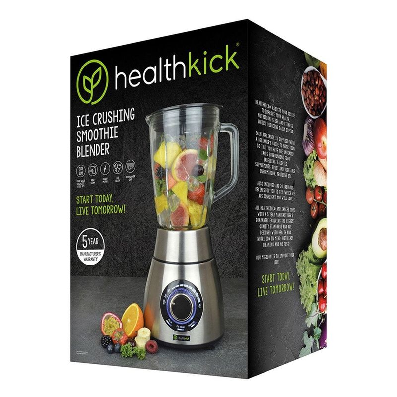 healthkick 1200W Ice Crushing Smoothie Blender - 1.8L Glass Jug