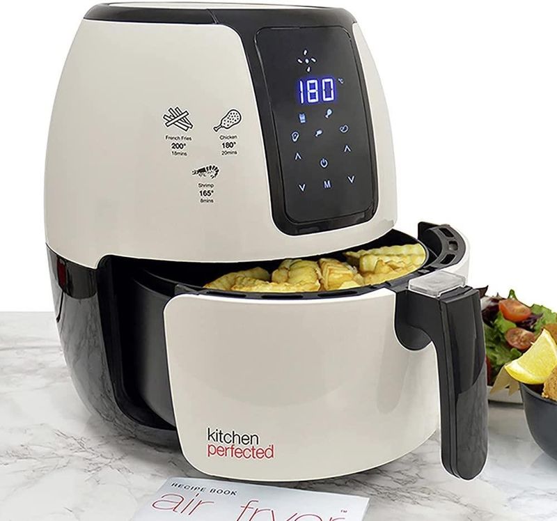 Kitchen Perfected 4-Ltr Digi-Touch Air Fryer: CALASSIC AIR FRYER 180 – Effortless Precision in Cream/Black&quot;