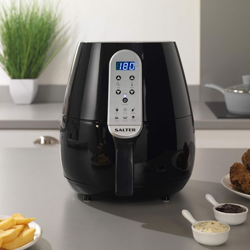 Salter Smart Cooking XL Family Air Fryer - 4.5L Low-Fat Delight with Online Recipes
