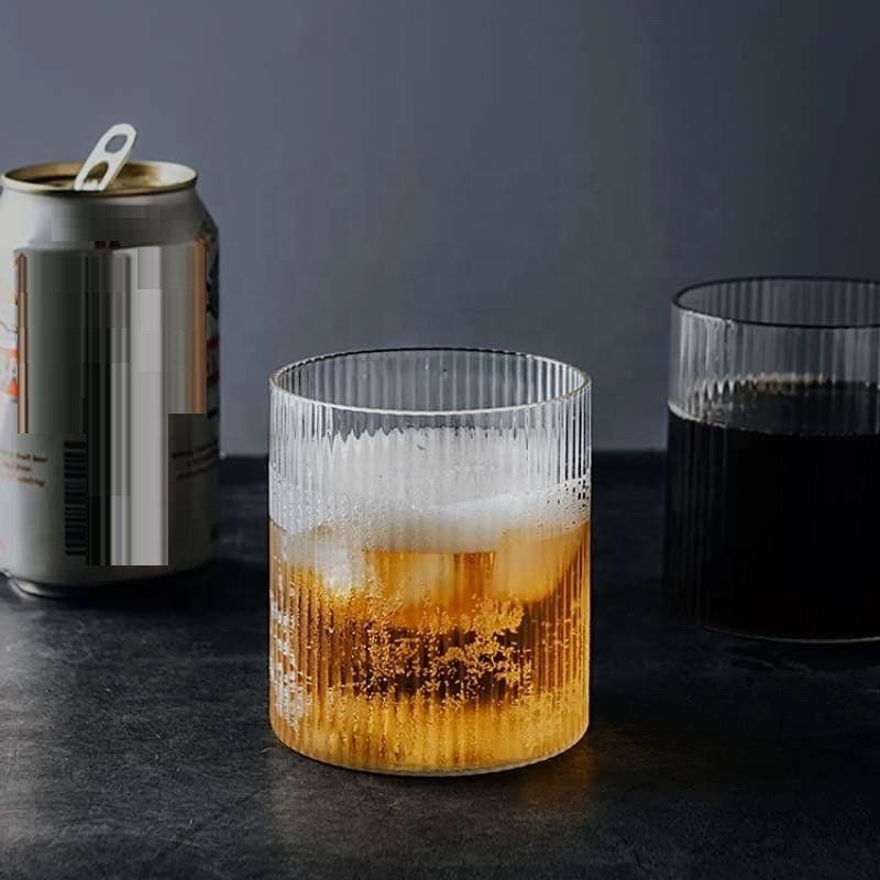 6 Set Cocktail Glass with Stripes.