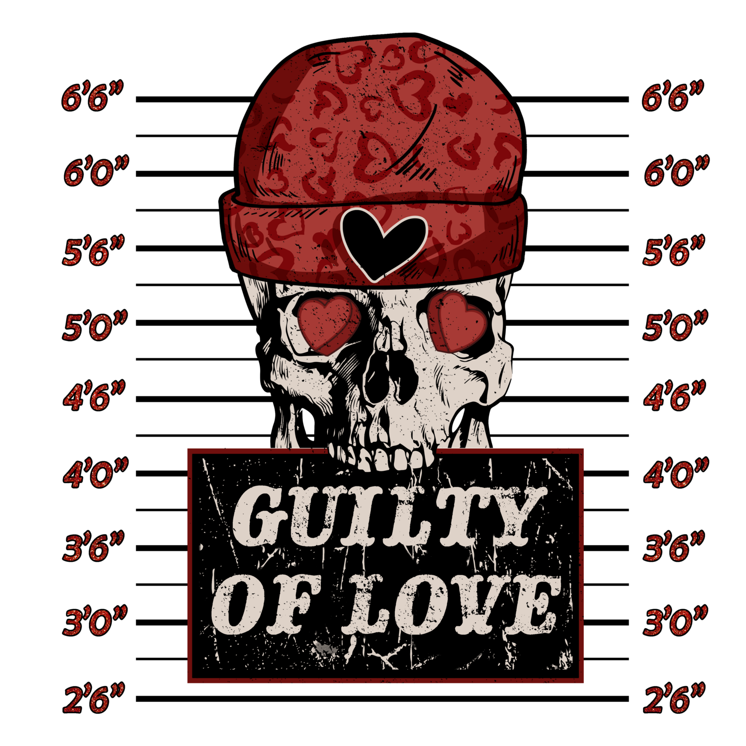 Guilty Of Love-Skeleton Mug Shot