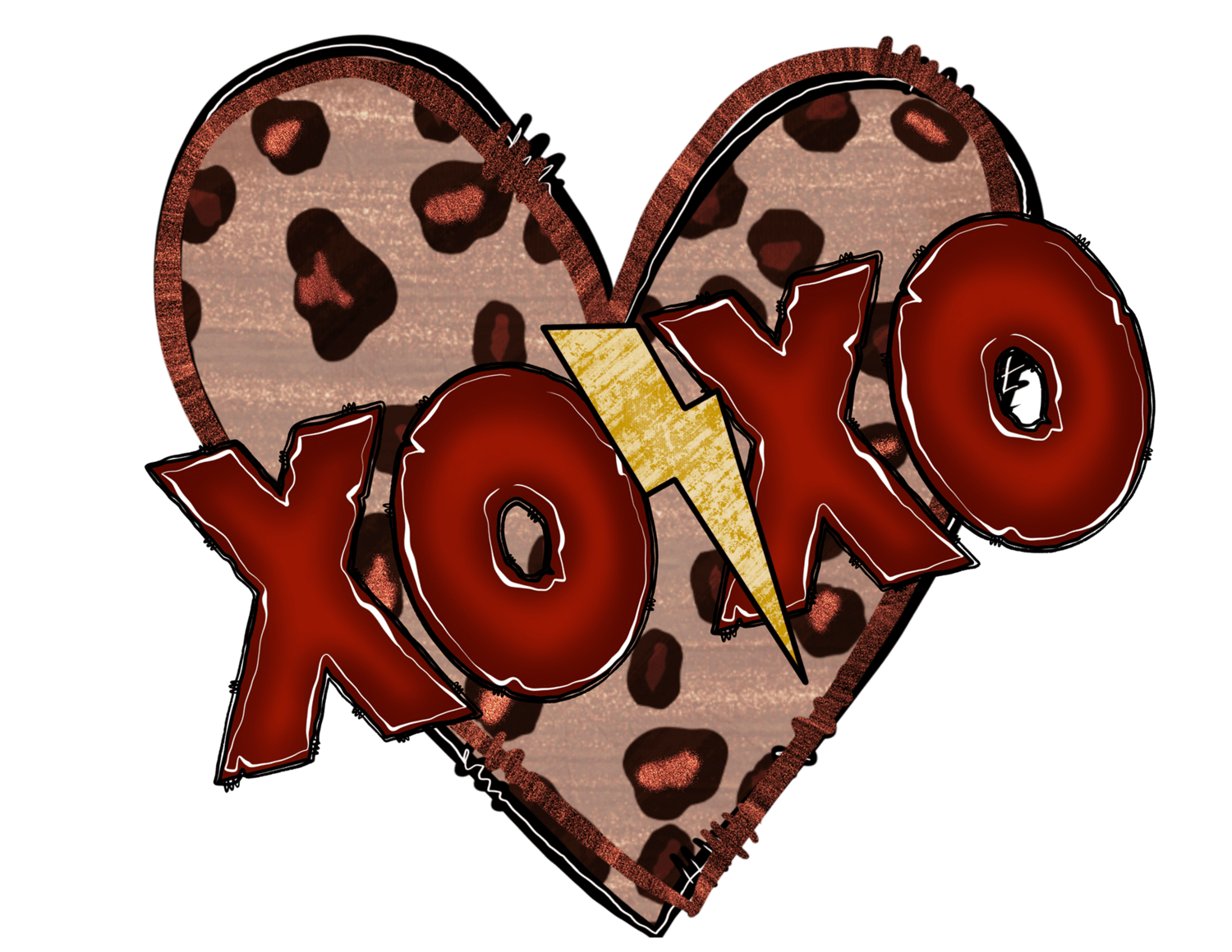 XO XO Leopard Heart