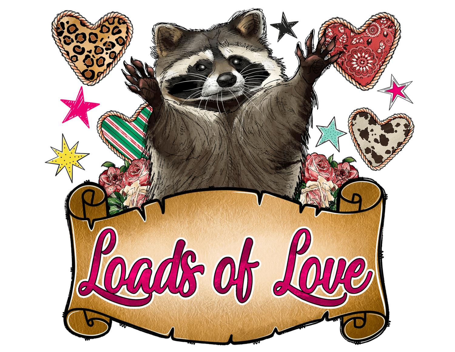 Loads of love Racoon