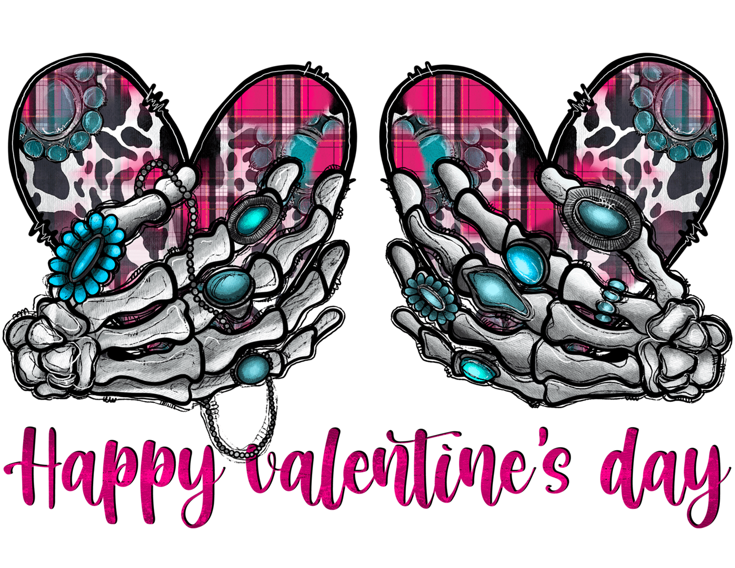 Happy Valentines Day Hands on hearts