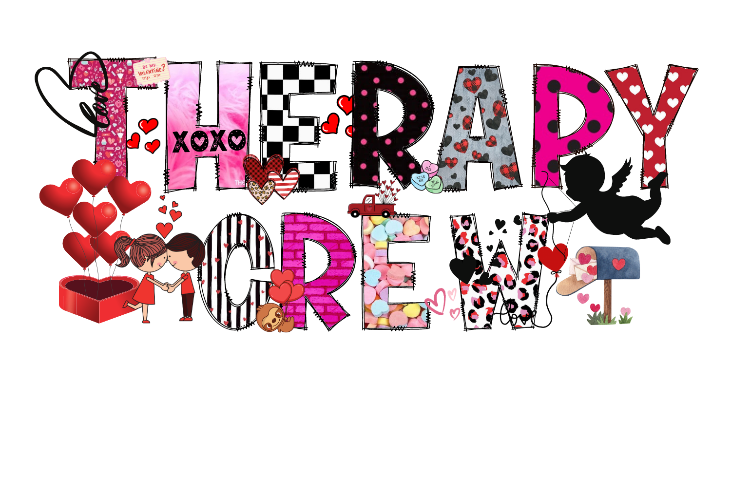Therapy Crew Valentines Letters