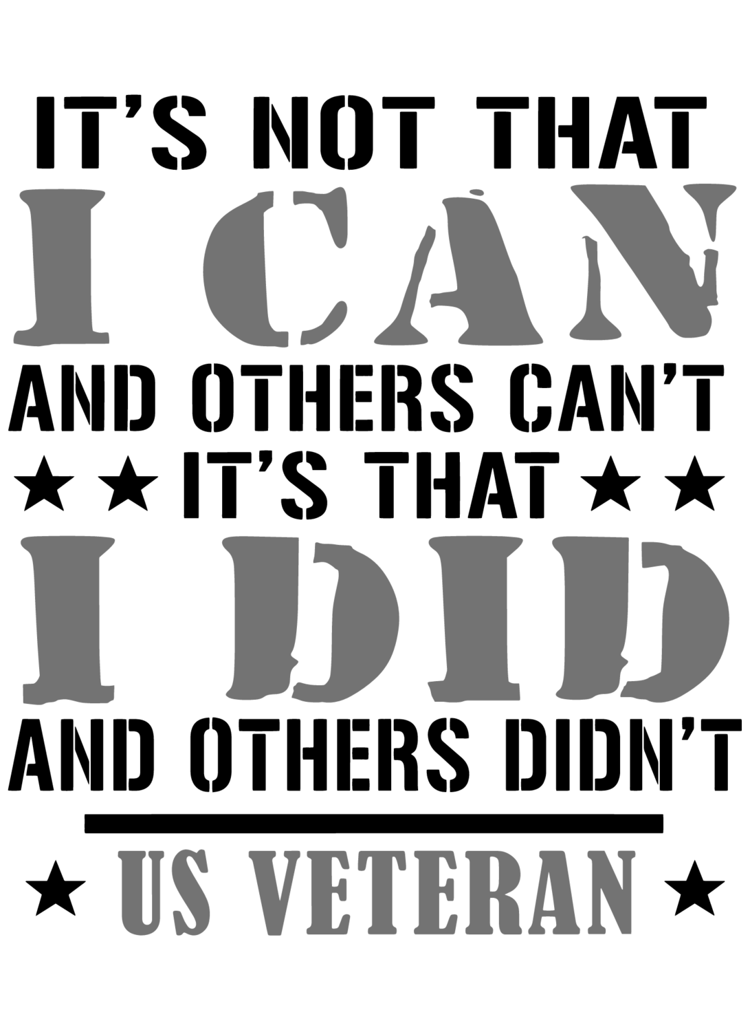 It&#39;s Not that I can, and others can&#39;t, it&#39;s that I did, and others didn&#39;t