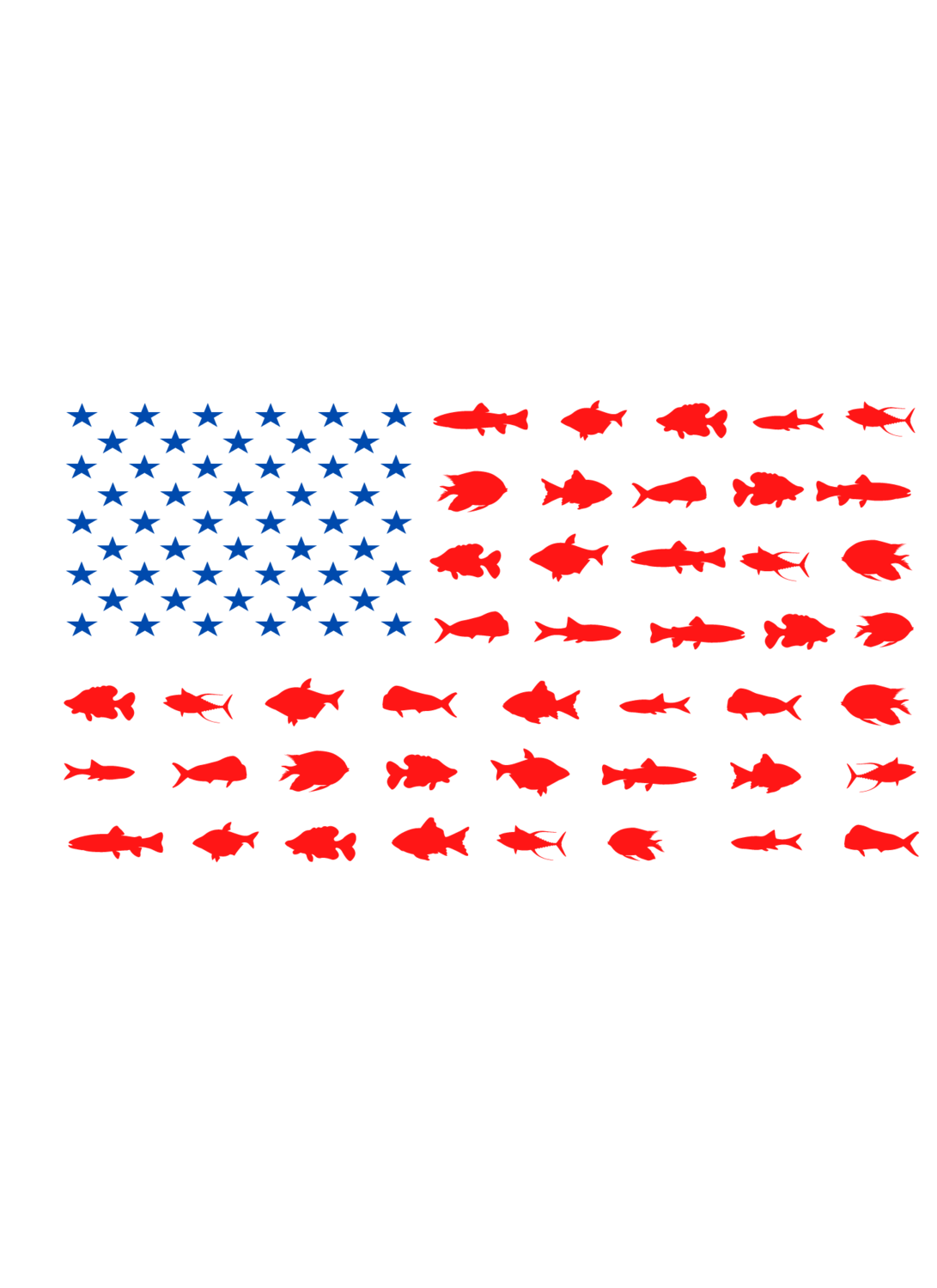 Fish American Flag