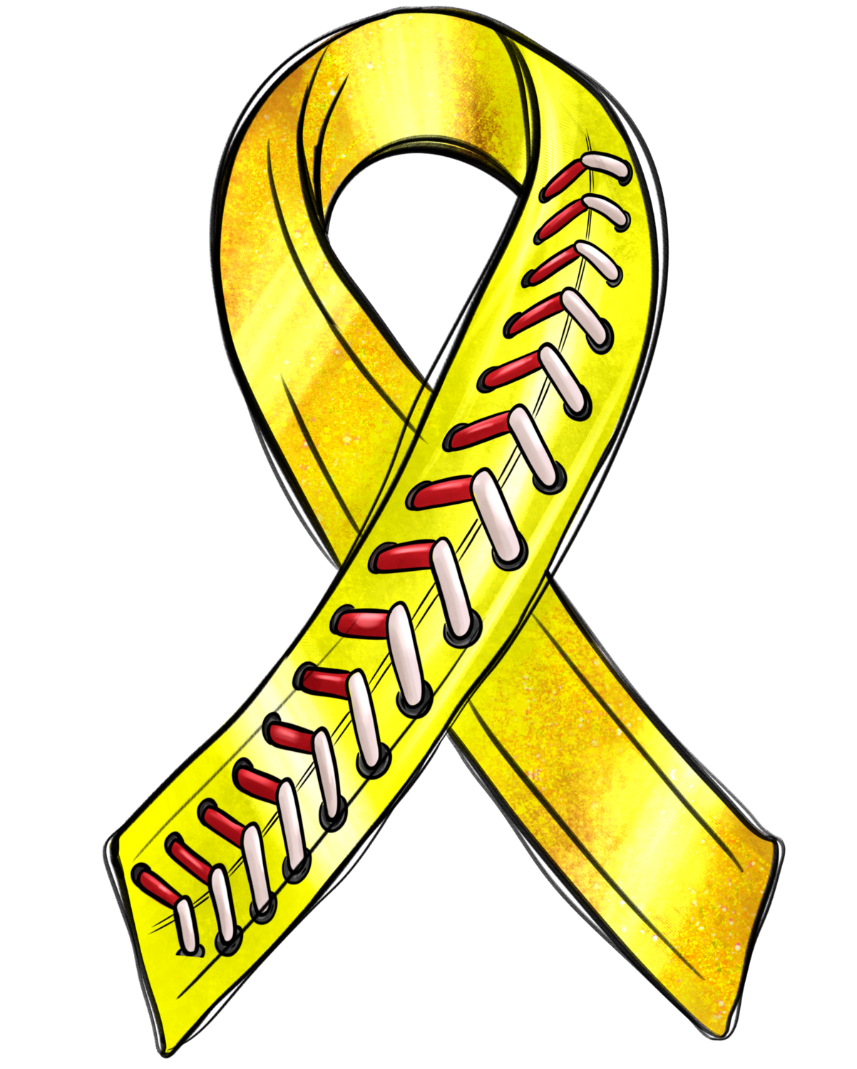 Childhood cancer Softball Ribbon