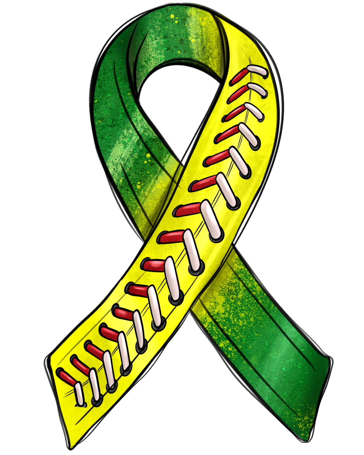 Donate Life Softball Ribbon