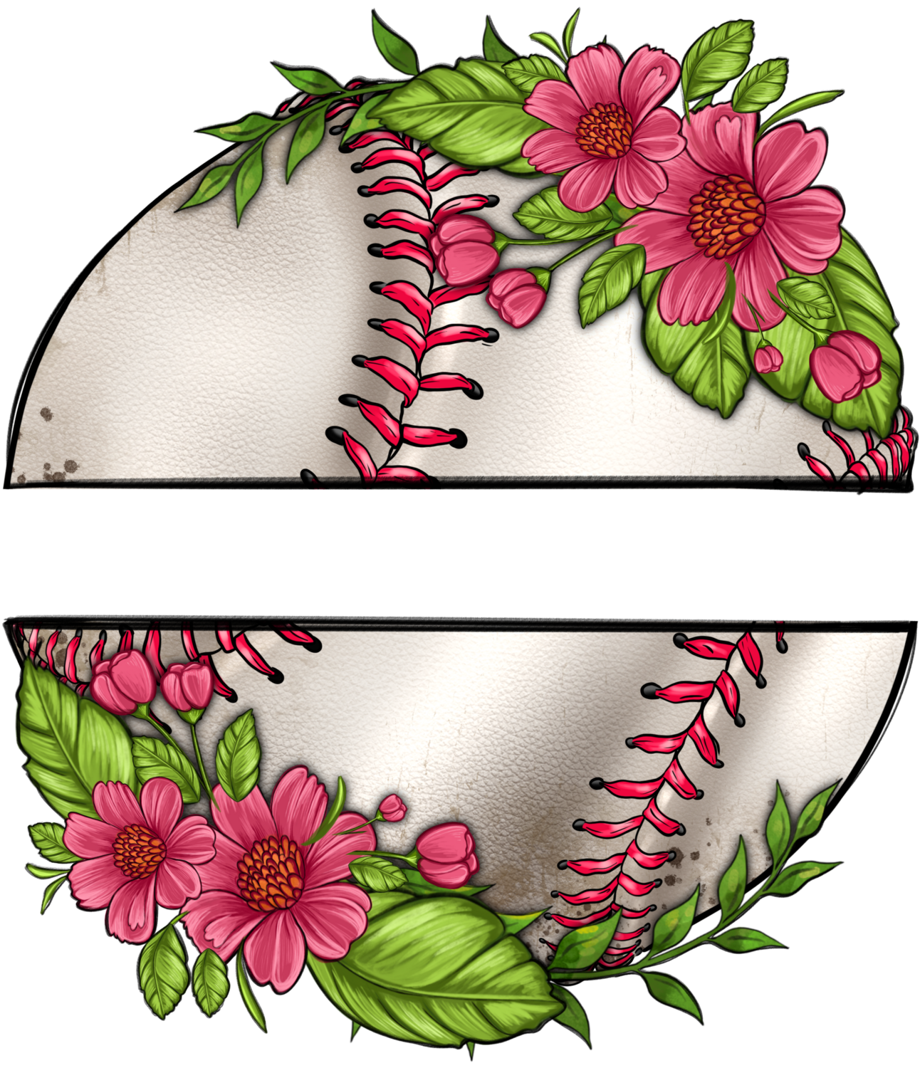 Custom Floral Baseball