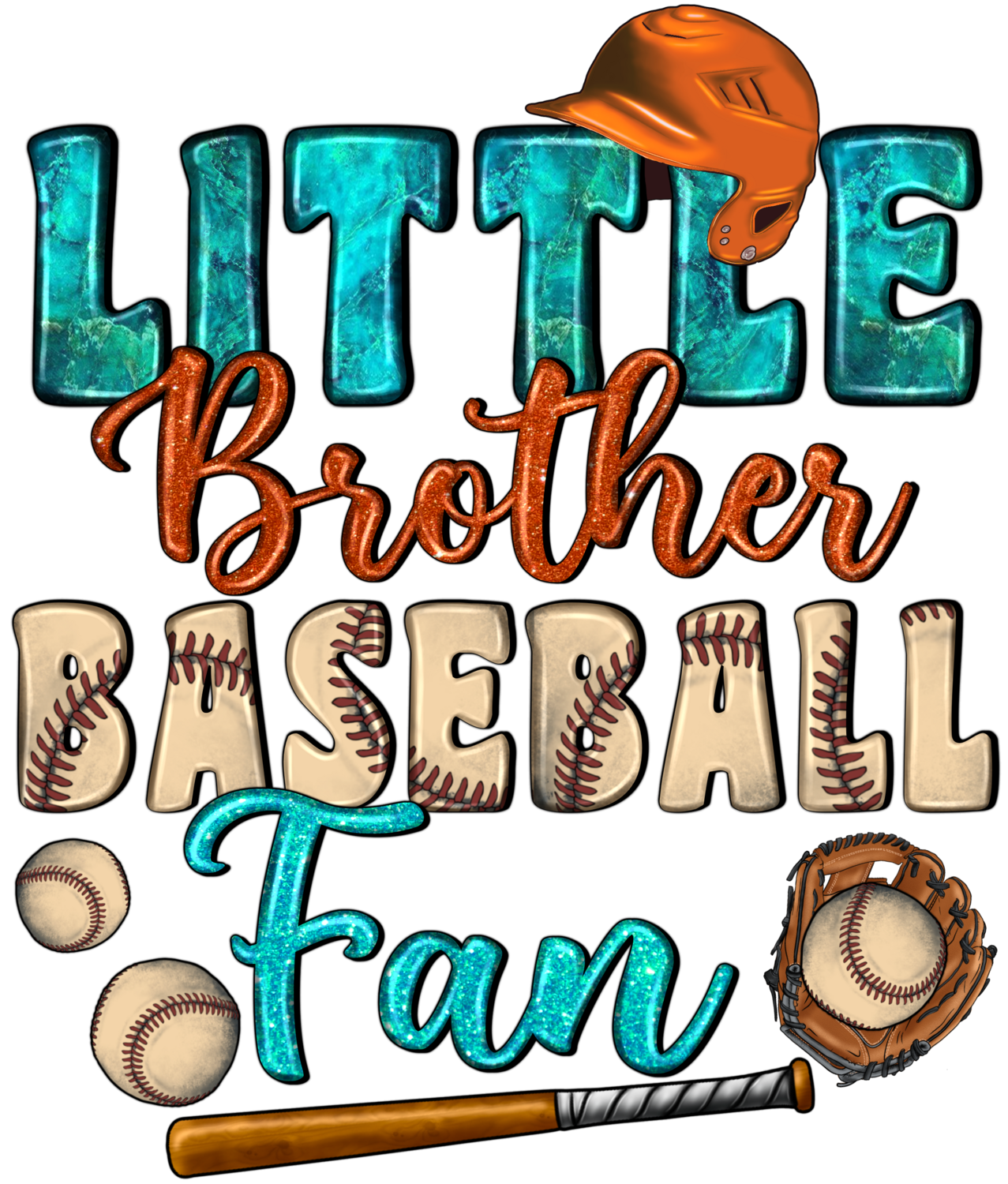 Little Brother baseball fan