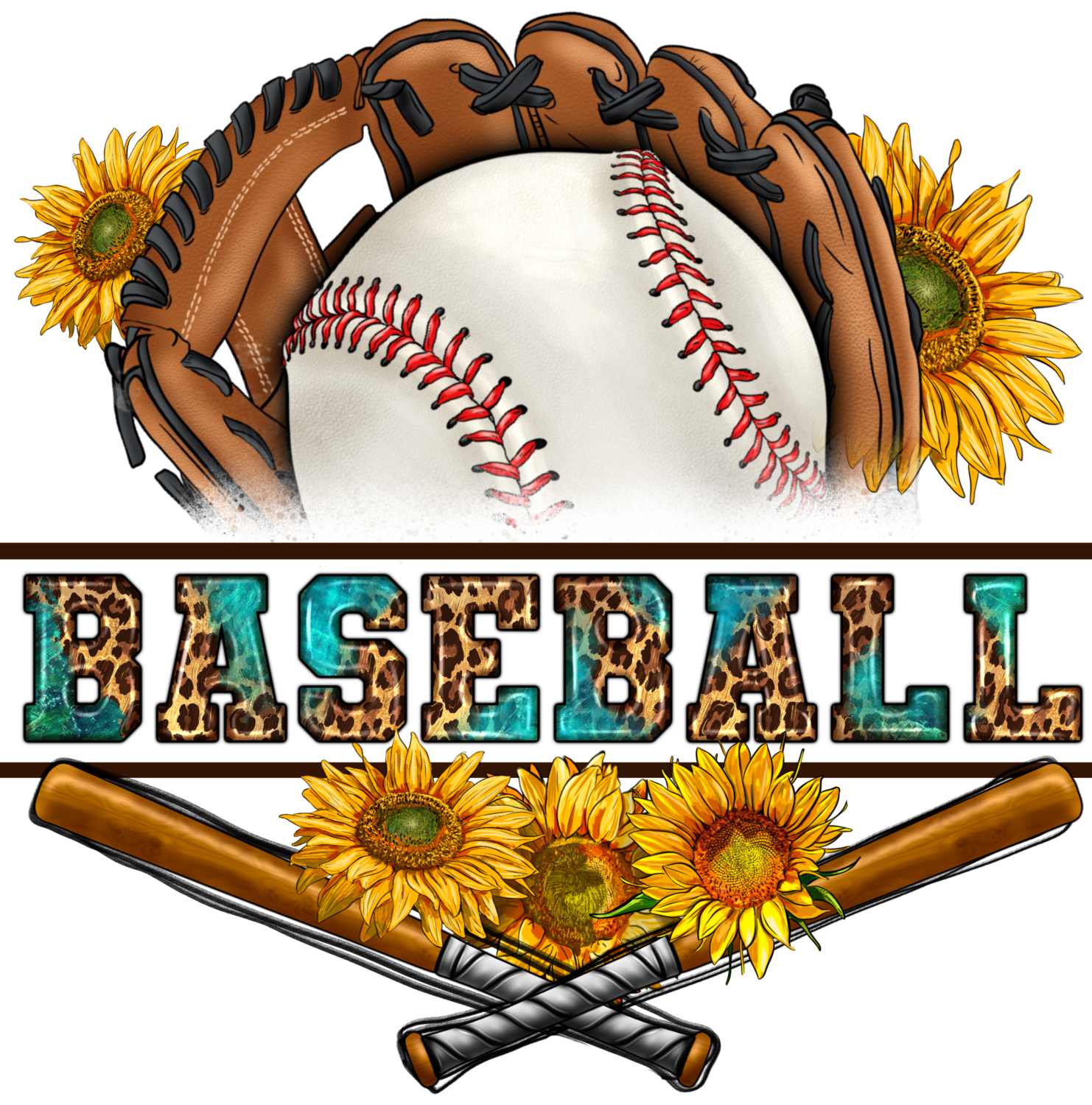 Western Baseball With Sunflower