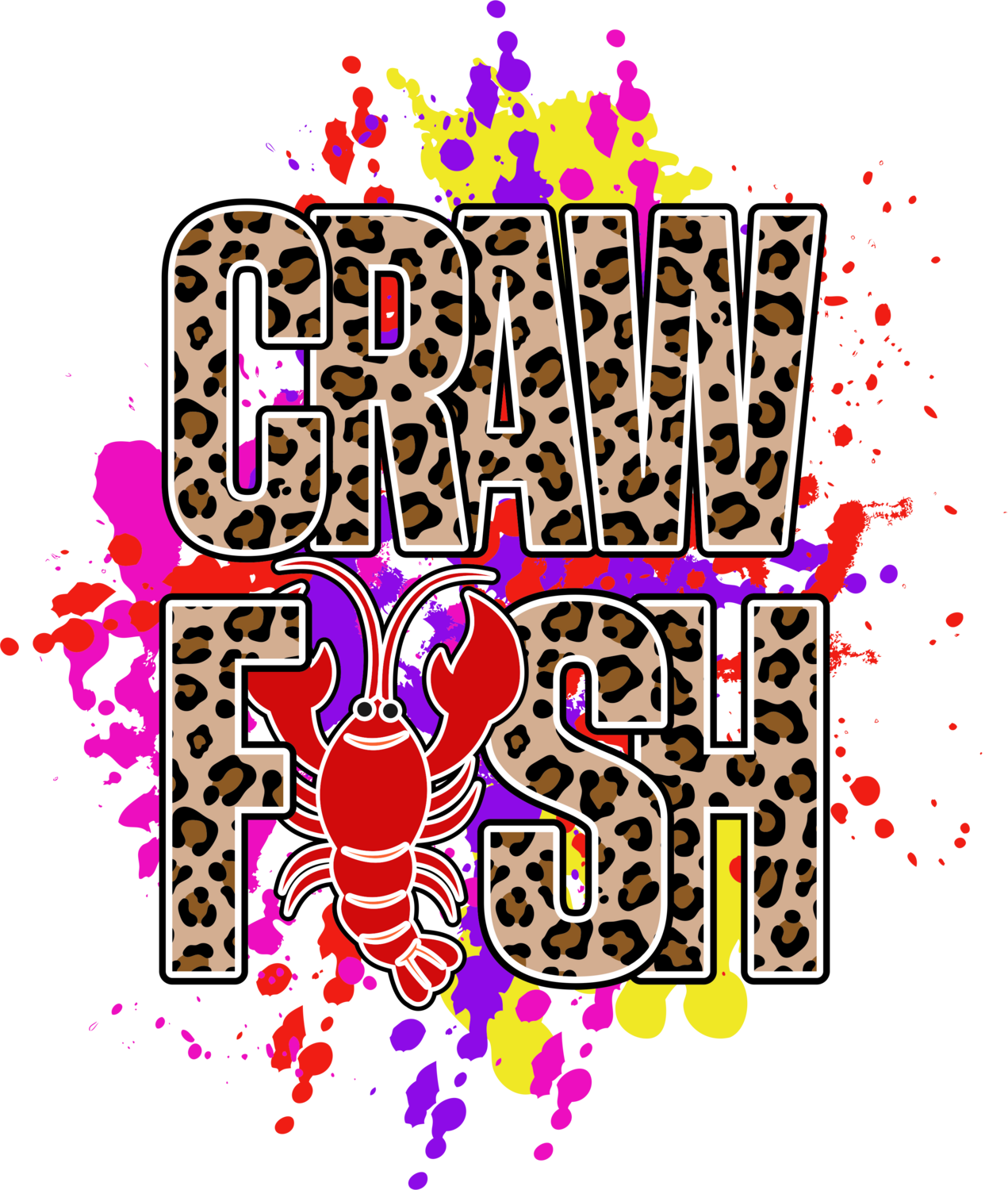 Crawfish Leopard splatter Paint