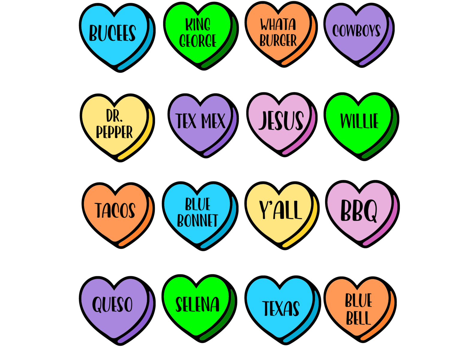 Texas Style Hearts