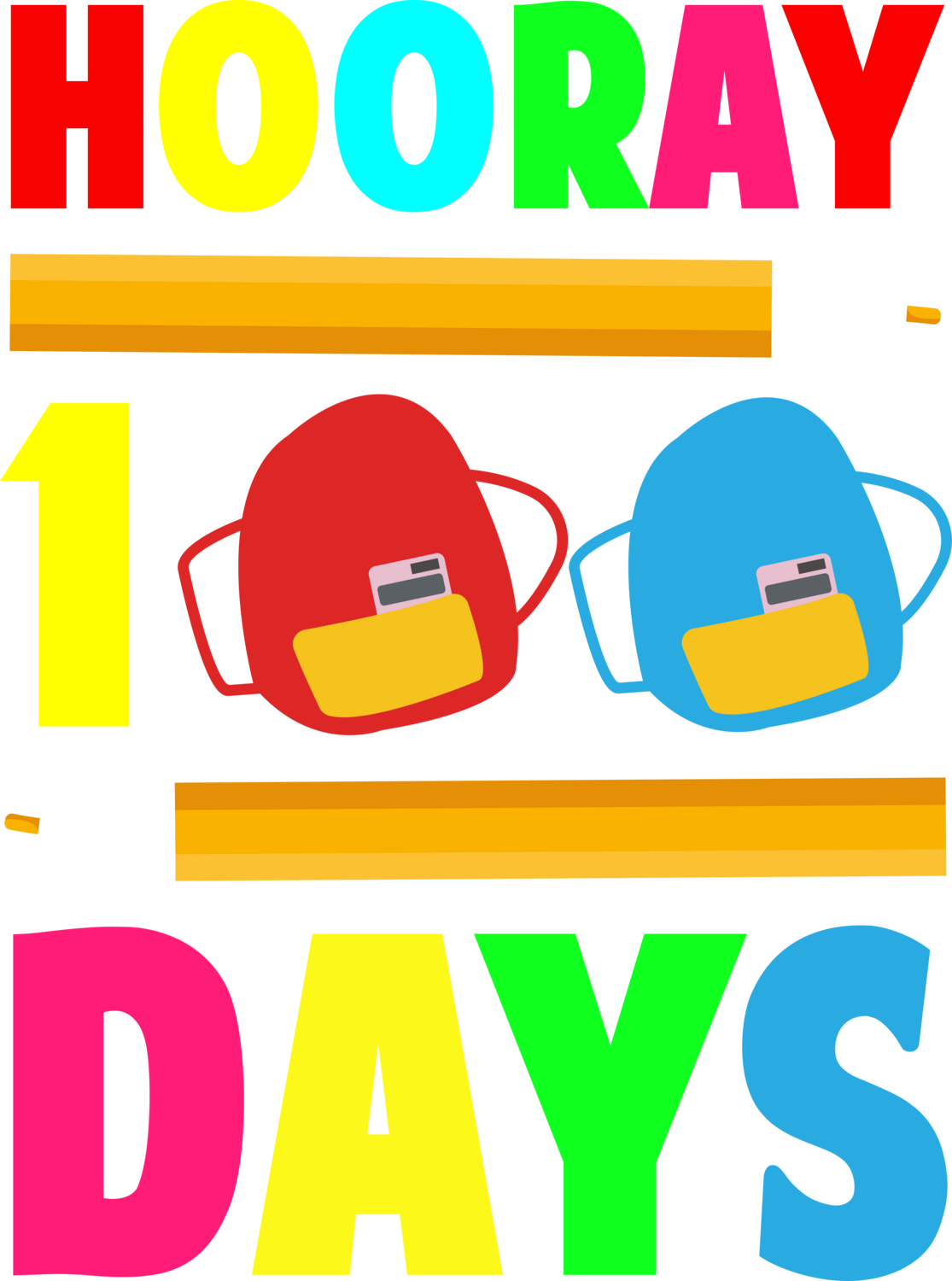 Hooray 100 days with backpacks