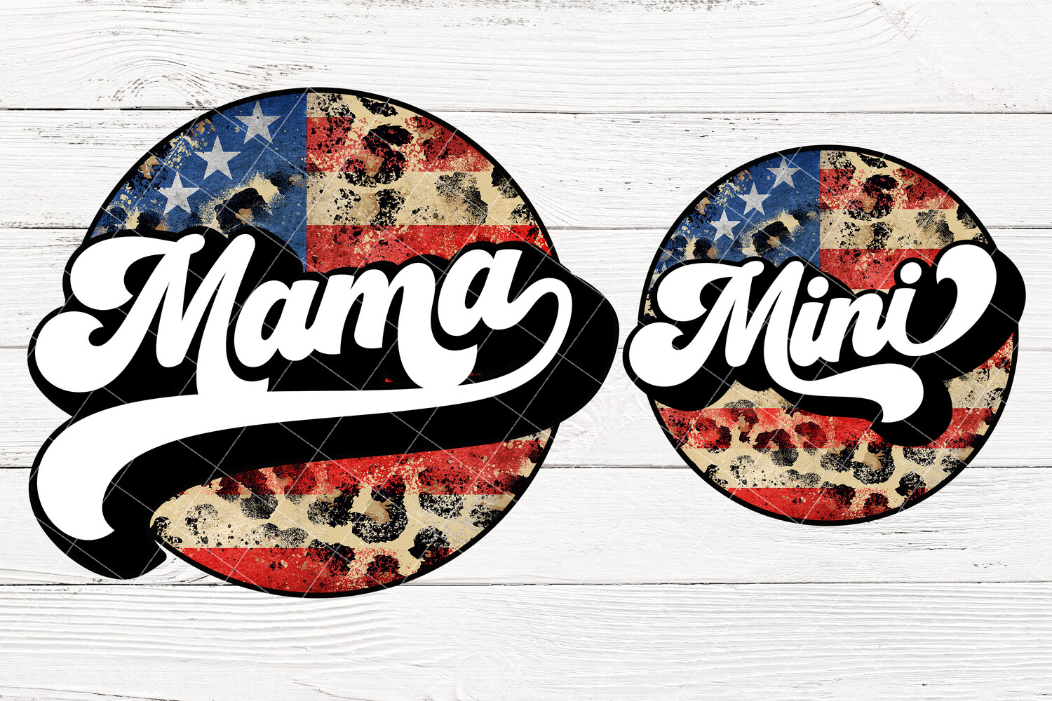 Mama Mini Retro Flag Circle