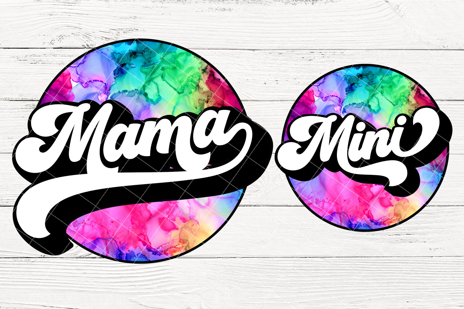 Mama Mini Water Color  Circle