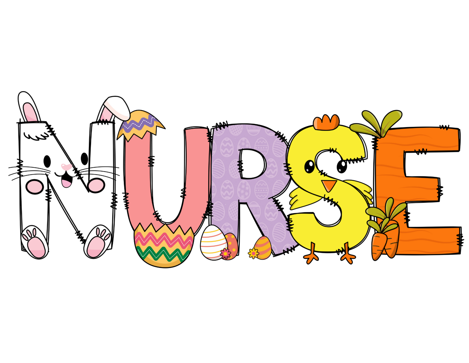 Easter Nurse Design letters