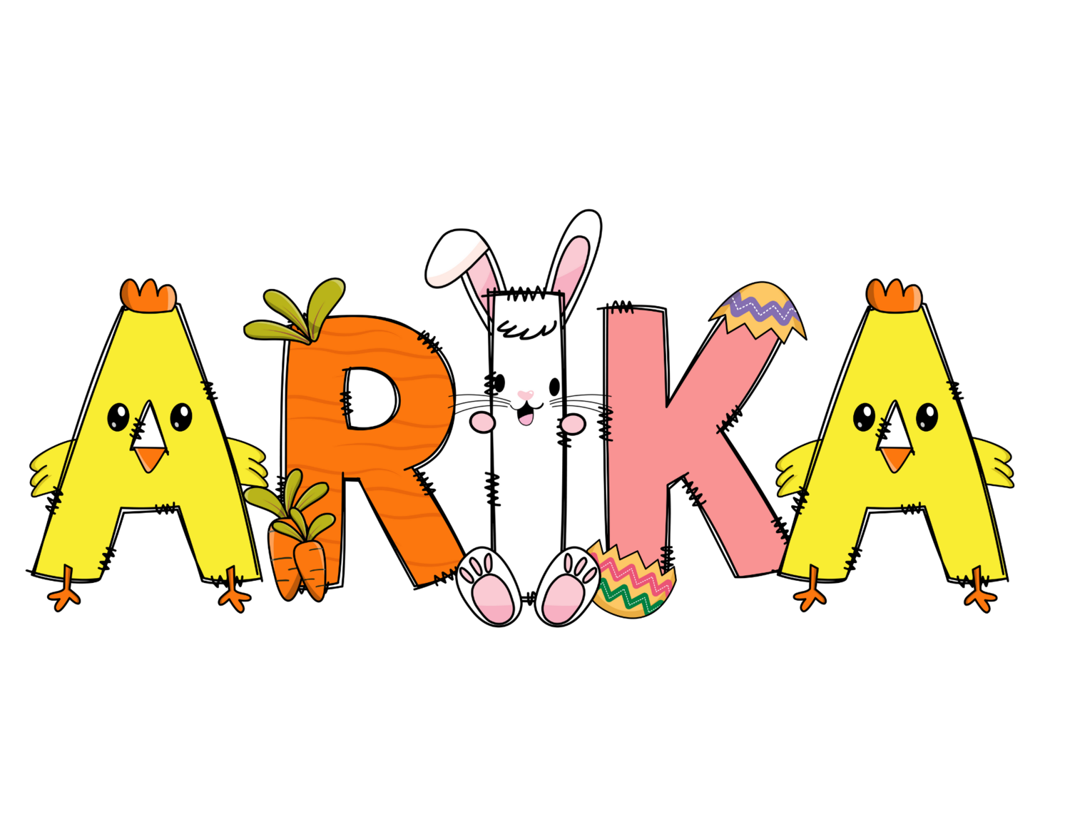 Custom Easter Names-Can Create any name or occupation