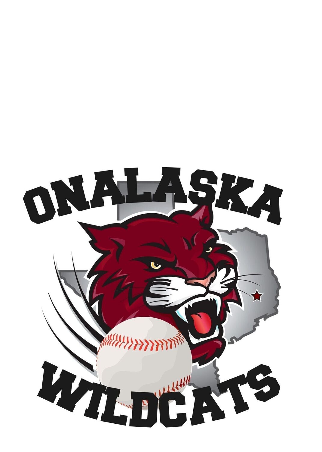 Onalaska Wildcat Baseball with logo