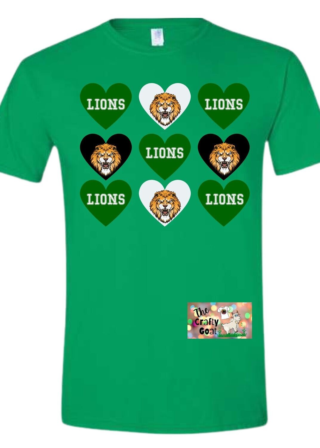 Livingston Lions Hearts with logos