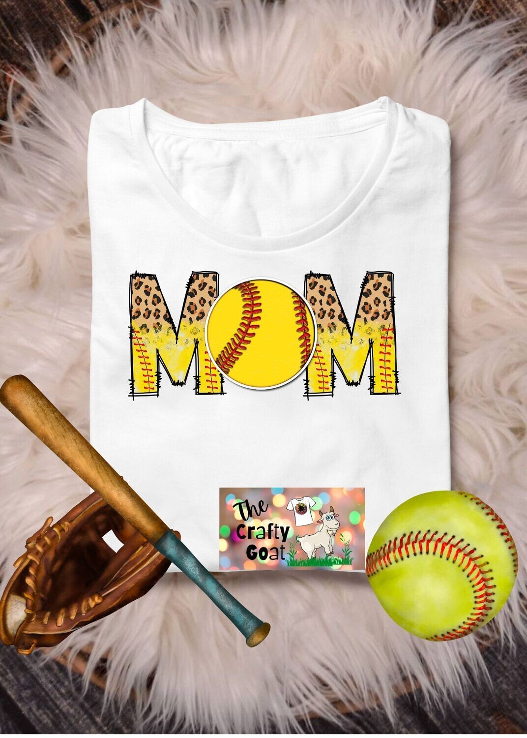 Mom leopard softball