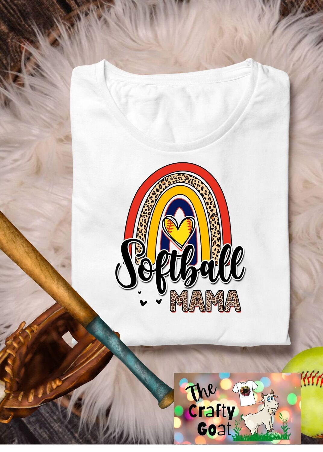 Softball Mama Rainbow