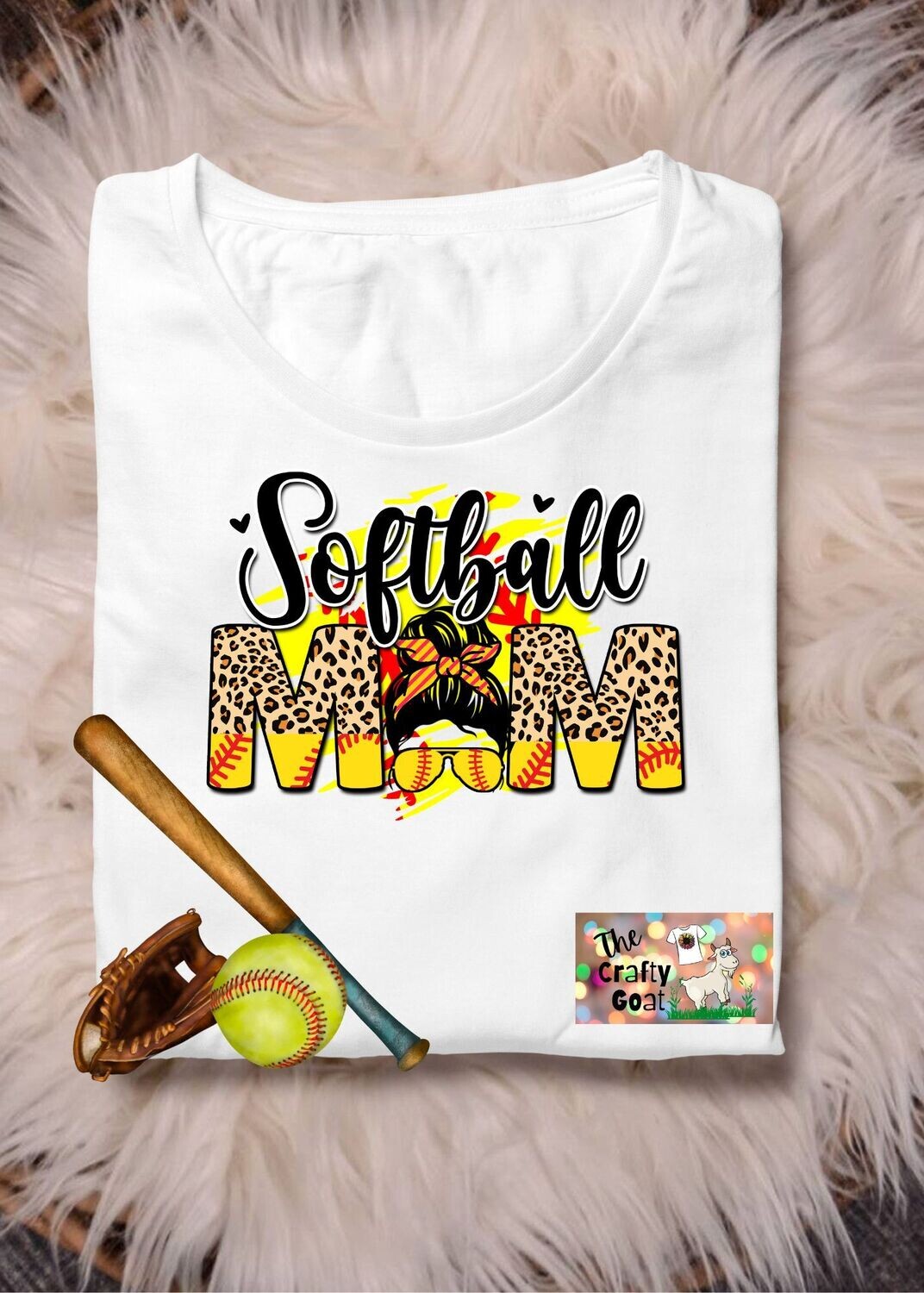 Softball Mom Messy hair