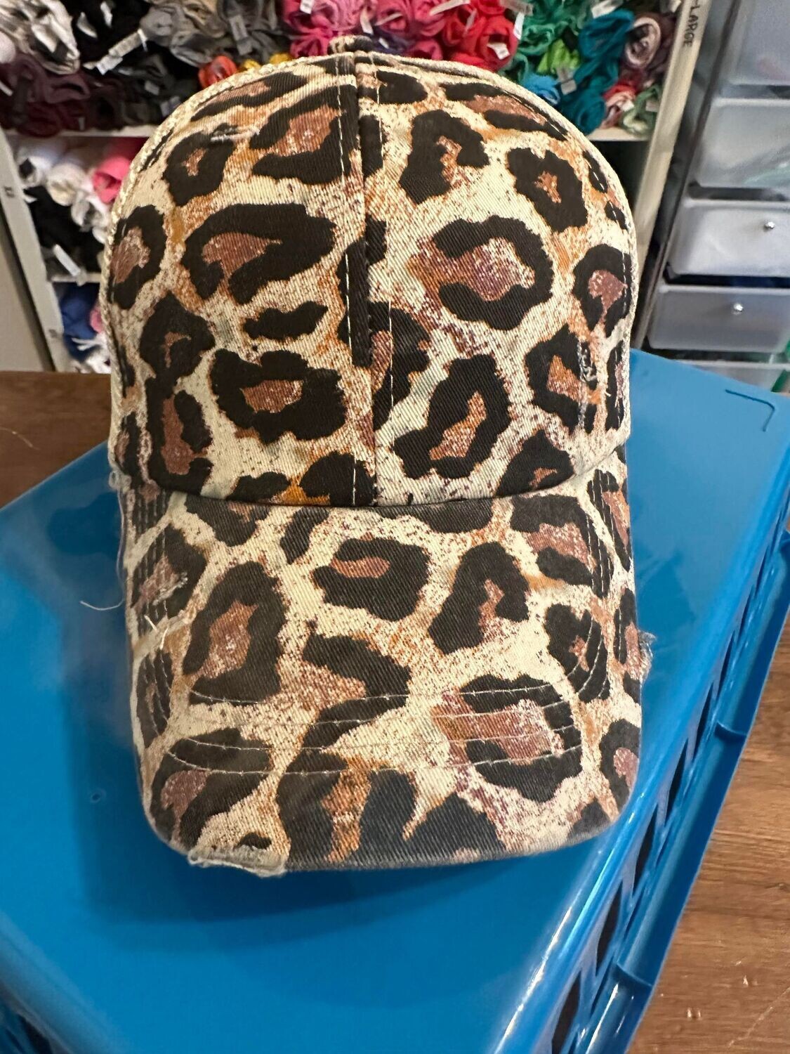 Leopard Ponytail hat