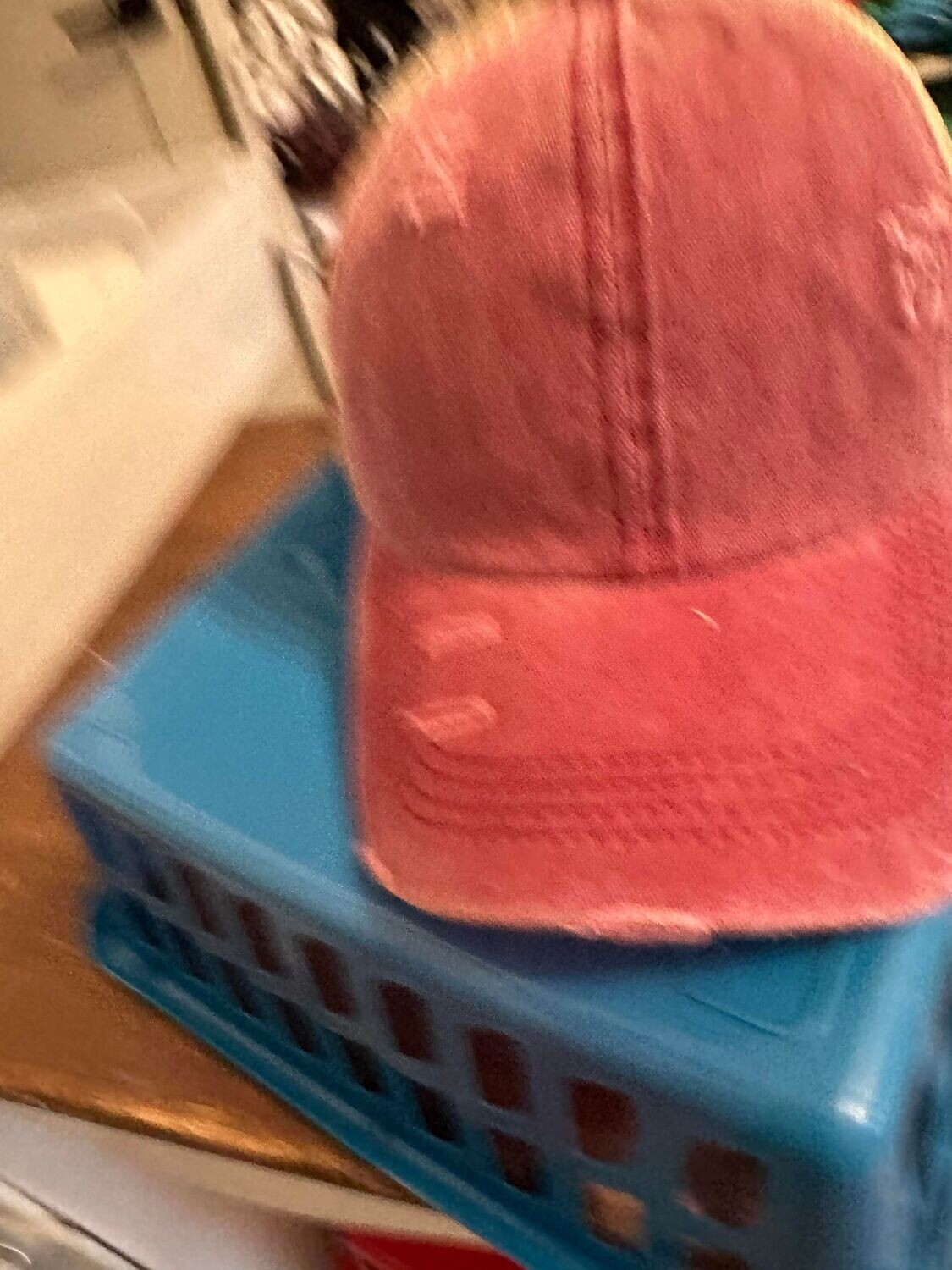 Maroon Ponytail hat w Tan back