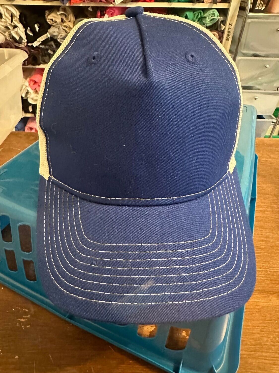 Blue hat