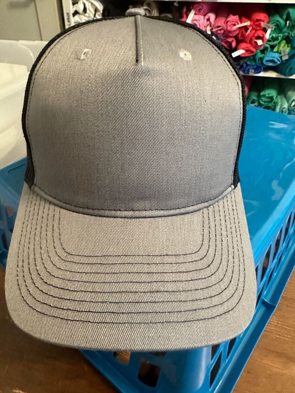 Grey with black