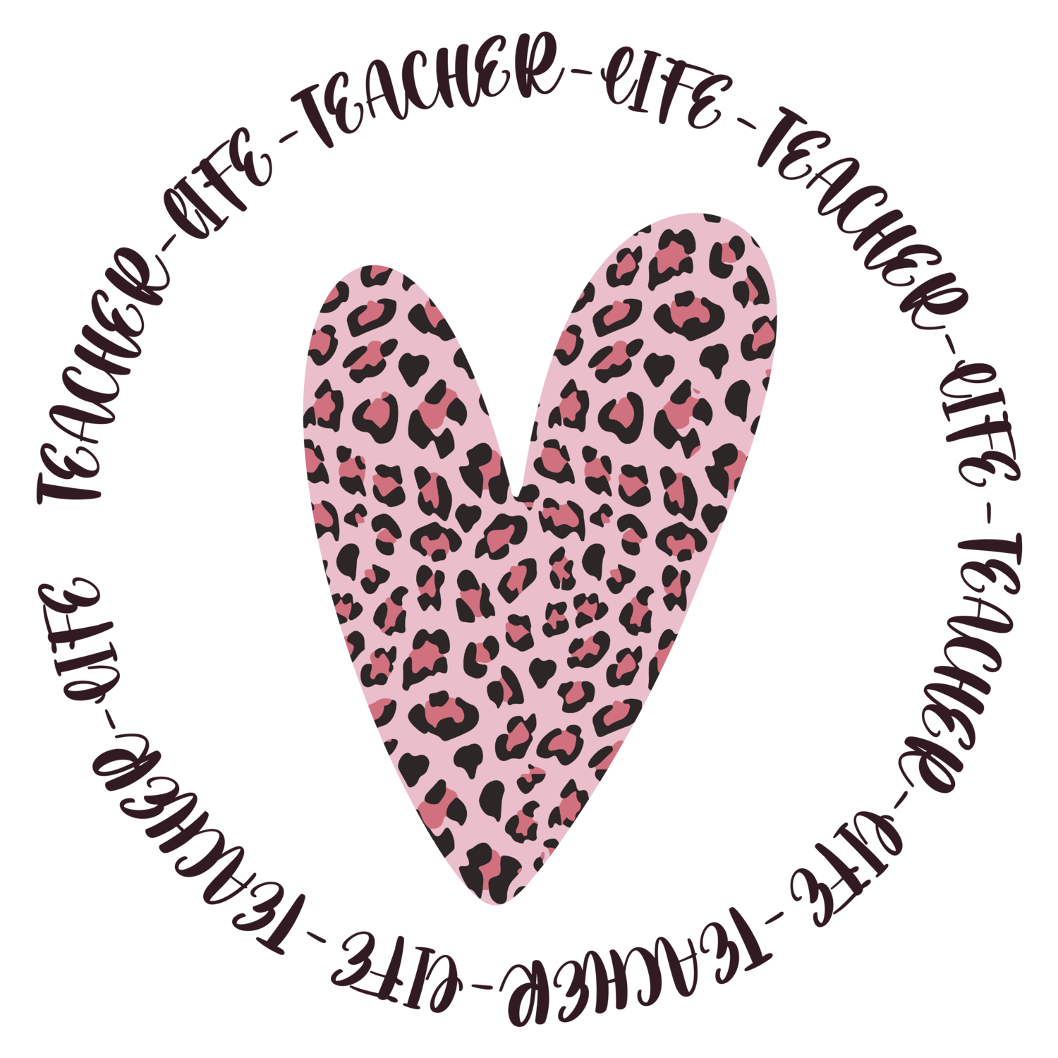 Teach Life Leopard Heart