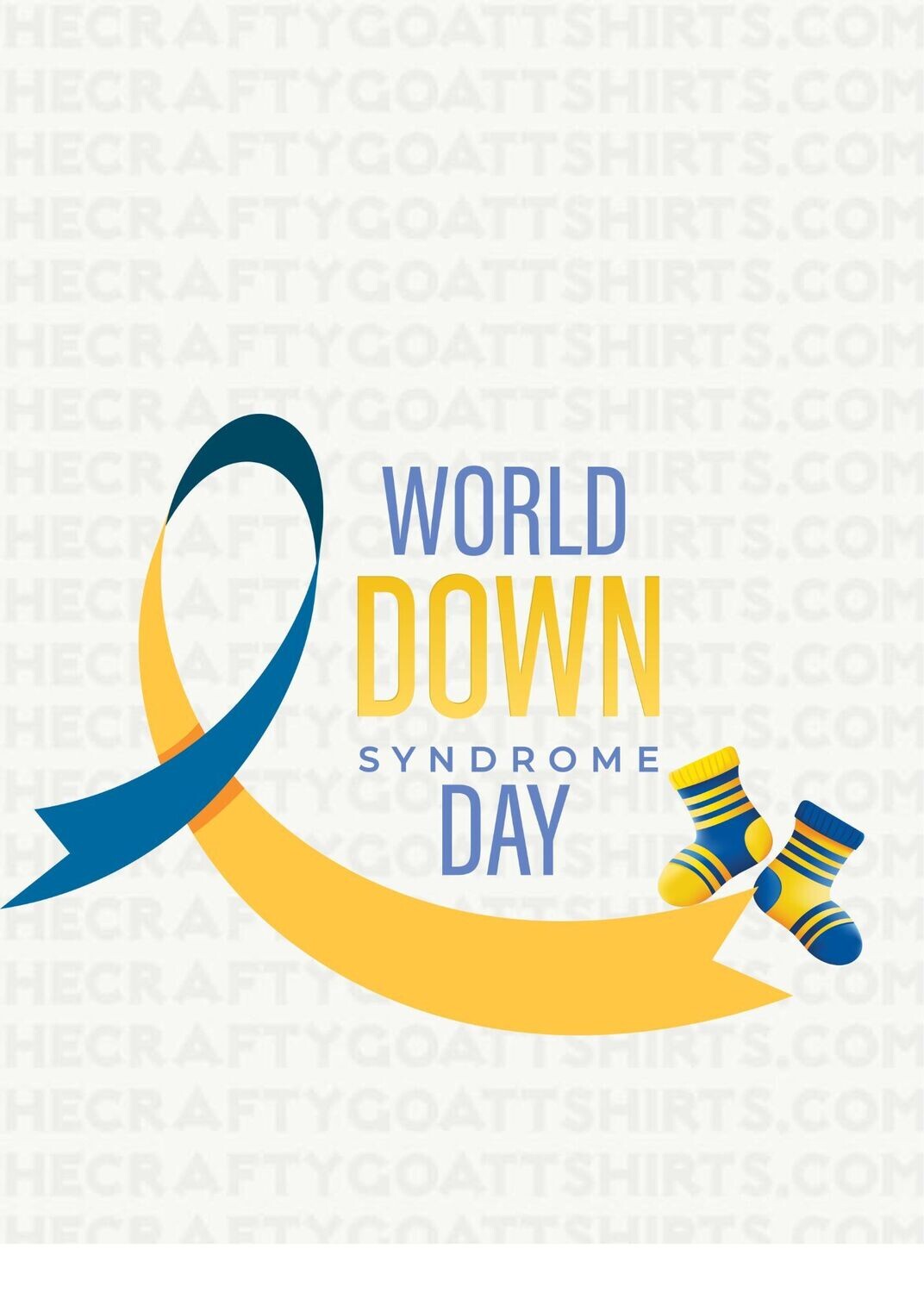 World Down Syndrome Day with Ribbon