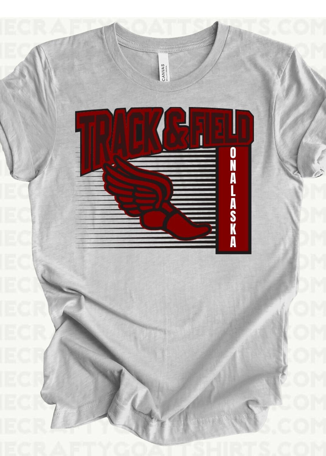 Onalaska Track and Field with shoe (can edit town)