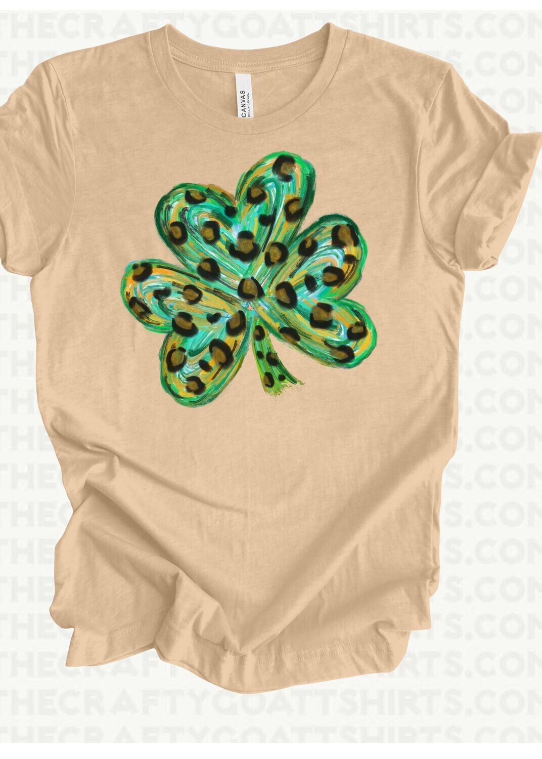 Leopard Watercolor Shamrock